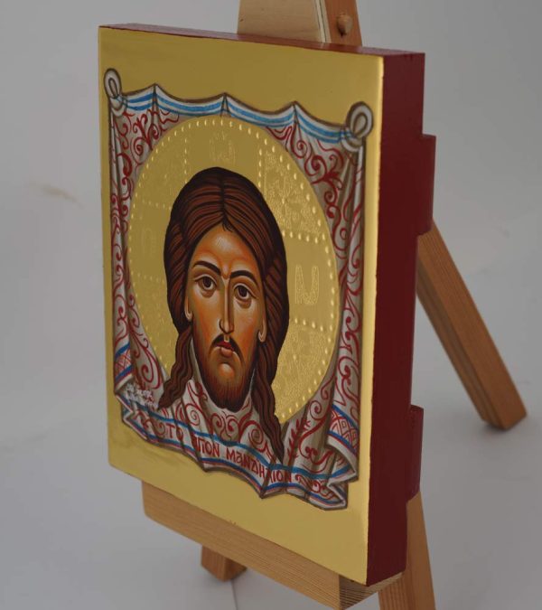 jesus christ holy face icon hand painted