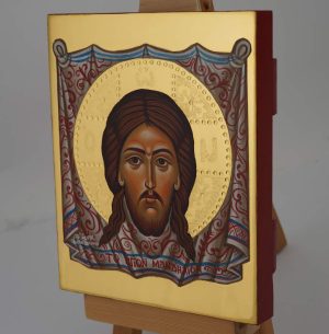jesus christ holy face icon hand painted