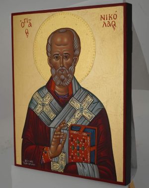 st nicholas of myra icon hand painted greek