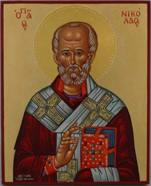 st nicholas of myra icon hand painted greek
