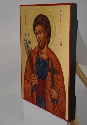 st sebastian icon hand painted orthodox