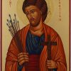 st sebastian icon hand painted orthodox