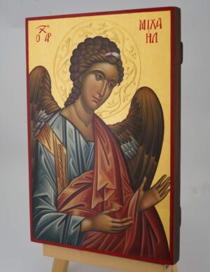 archangel michael icon hand painted byzantine