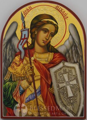 archangel michael icon hand painted orthodox