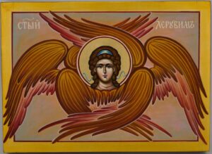 cherub icon hand painted orthodox
