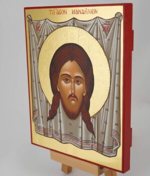 christ holy face icon ubrus hand painted