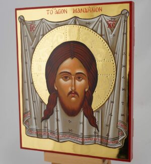 christ holy face icon ubrus hand painted