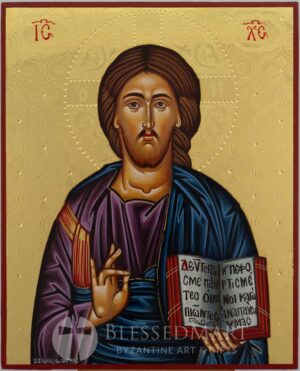 christ pantocrator icon hand painted orthodox
