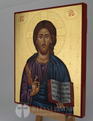christ pantocrator icon hand painted orthodox