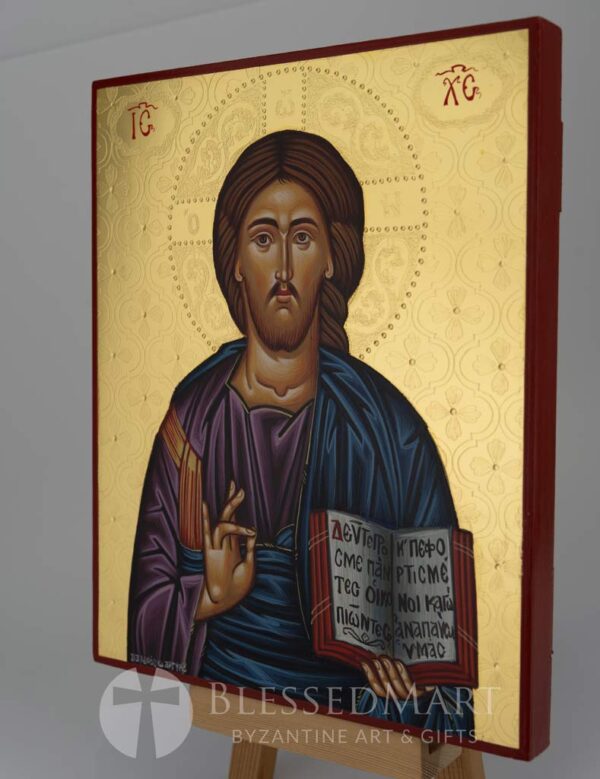 christ pantocrator icon hand painted orthodox