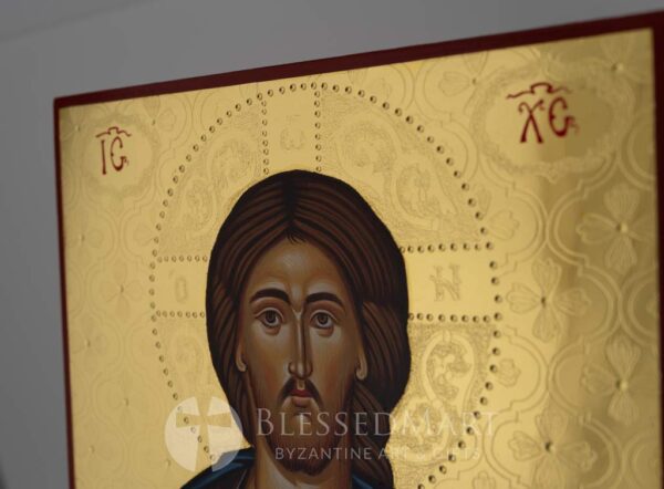 christ pantocrator icon hand painted orthodox