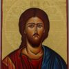 christ pantocrator icon polished gold leaves icon greek orthodox