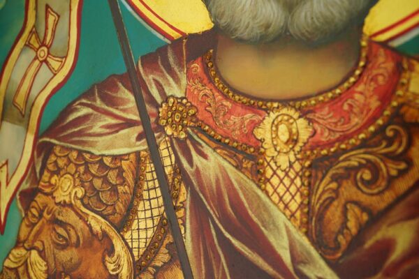 martyr menas of egypt icon hand painted orthodox