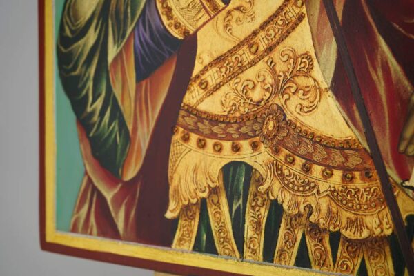martyr menas of egypt icon hand painted orthodox