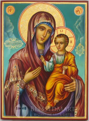 panagia portaitissa icon hand painted orthodox
