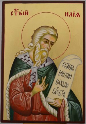 prophet elijah icon hand painted orthodox