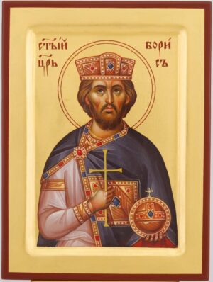 saint tsar boris icon hand painted orthodox