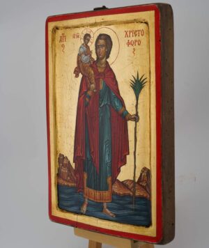 st christopher icon hand painted byzantine