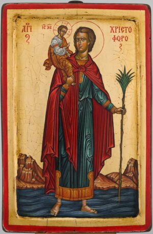 st christopher icon hand painted byzantine