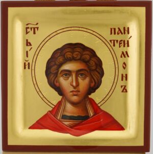 st panteleimon icon hand painted miniature