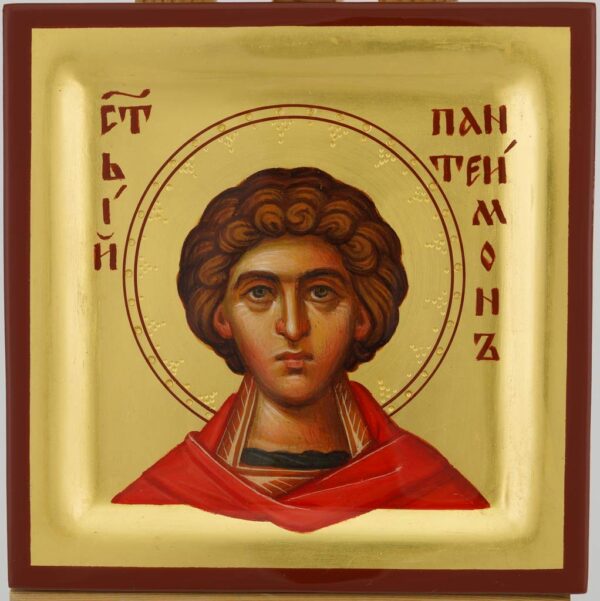 st panteleimon icon hand painted miniature