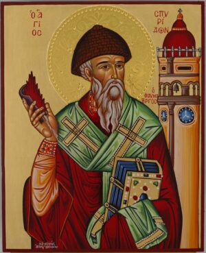 st spyridon icon hand painted orthodox
