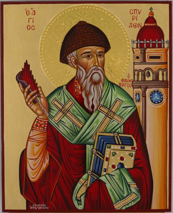 st spyridon icon hand painted orthodox