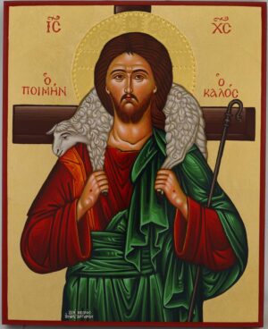 the good shepherd icon hand painted orthodox