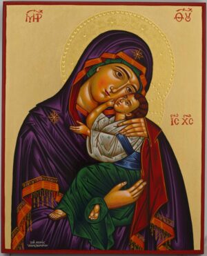 theotokos glykophilousa icon hand painted greek orthodox