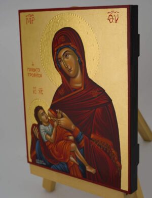 theotokos milk giver icon hand painted greek orthodox
