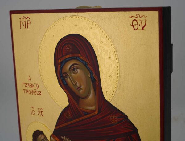 theotokos milk giver icon hand painted greek orthodox