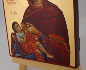 theotokos milk giver icon hand painted greek orthodox