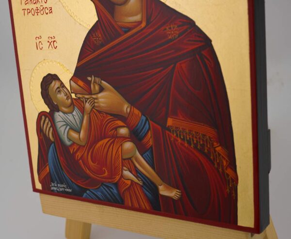 theotokos milk giver icon hand painted greek orthodox