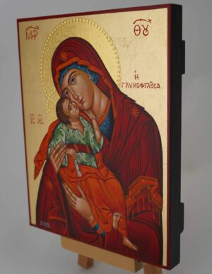 theotokos tenderness icon hand painted greek orthodox