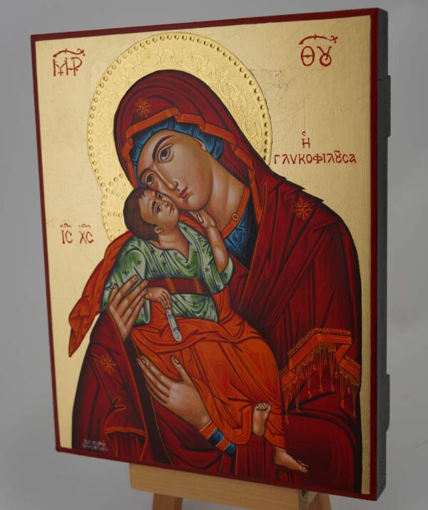 theotokos tenderness icon hand painted greek orthodox