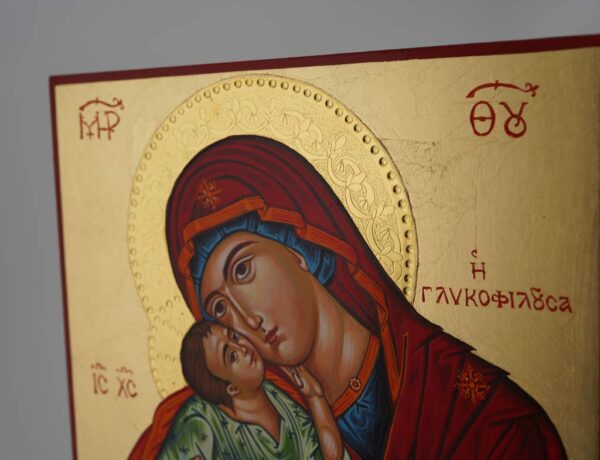 theotokos tenderness icon hand painted greek orthodox
