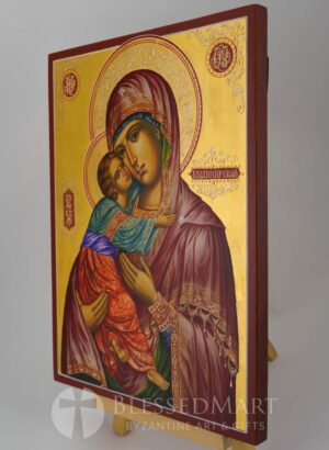vladimirskaya mother of god (eleusa) icon hand painted byzantine