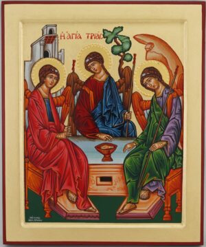 holy trinity icon rublev hand painted orthodox