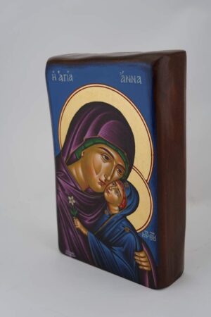 st anna and theotokos icon hand painted greek orthodox
