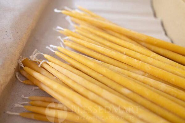 pure handmade beeswax candle detail