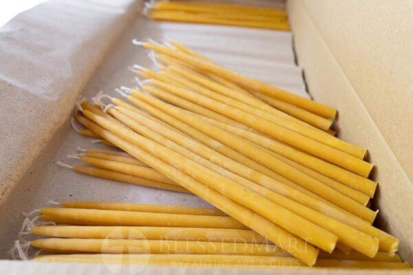 pure handmade beeswax candle detail