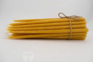 pure handmade beeswax candle detail