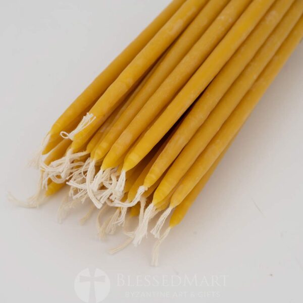 pure handmade beeswax candle detail