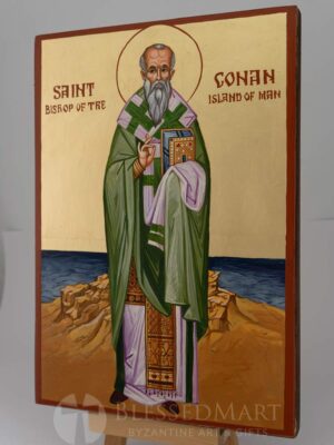 saint conan icon bishop of the island of man