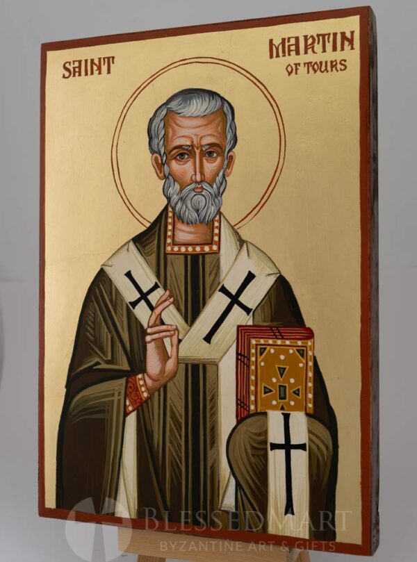 Saint Martin of Tours Icon – Hand-Painted Orthodox & Catholic Icon ...