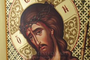 christ the bridegroom icon polished gold