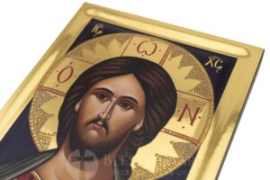 christ the savior icon decorated halo