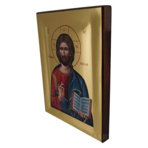 christ the teacher icon polished gold