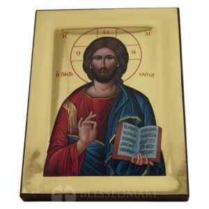 christ the teacher icon polished gold