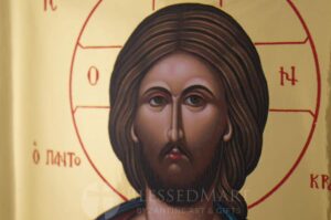 christ the teacher icon polished gold